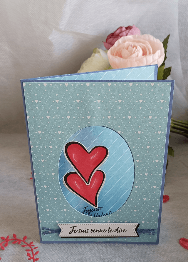 Carte coeur suspendu