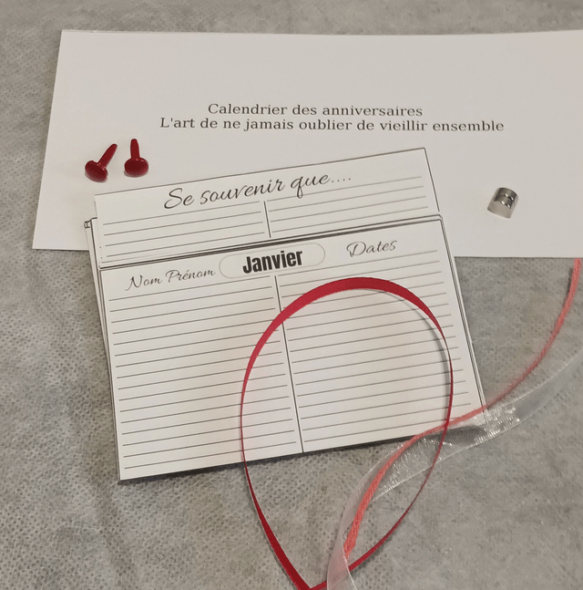 Box " tout pour faire " Calendrier des anniversaires