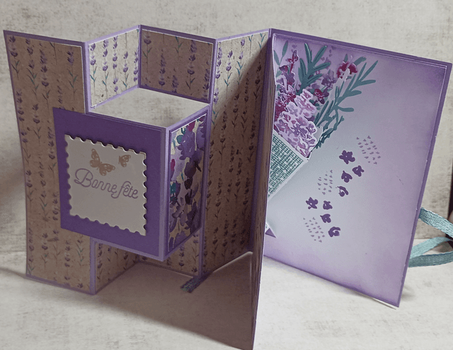 Carte pop up bouquet de Lavande (1)